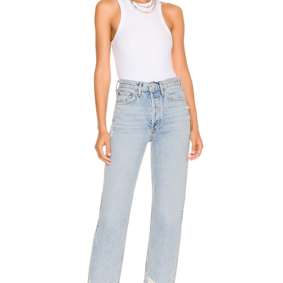 Agolde '90s High Rise Cropped Straight Jeans - Picture 6 of 6